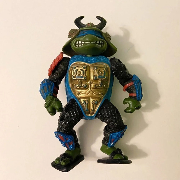 Vintage 1990 Teenage Mutant Ninja Turtle Leo Samurai TMNT Action Figure - Picture 2 of 9